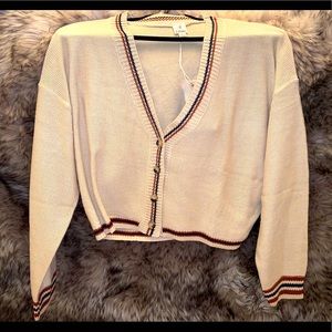 Cropped oversized button up cardigan! New with tag